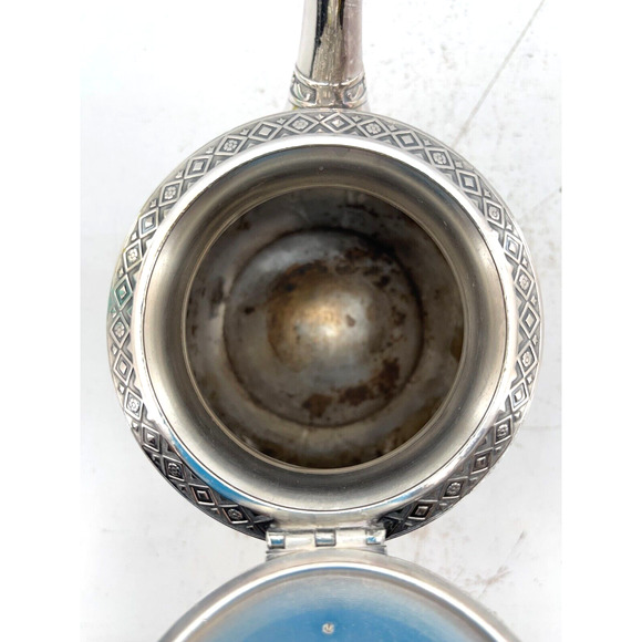 Middletown Plate Co. QuadruplePlate 1041 Hard White Metal #5 Teapot Kettle Vtg - Picture 8 of 12